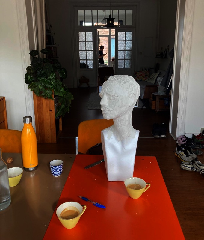 sculpture et recherche de la bonne tête de Raskolnikov